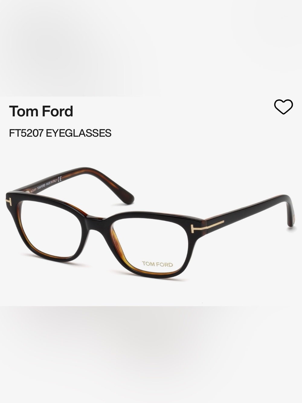 Tom Ford FT5207 Black Eyeglasses